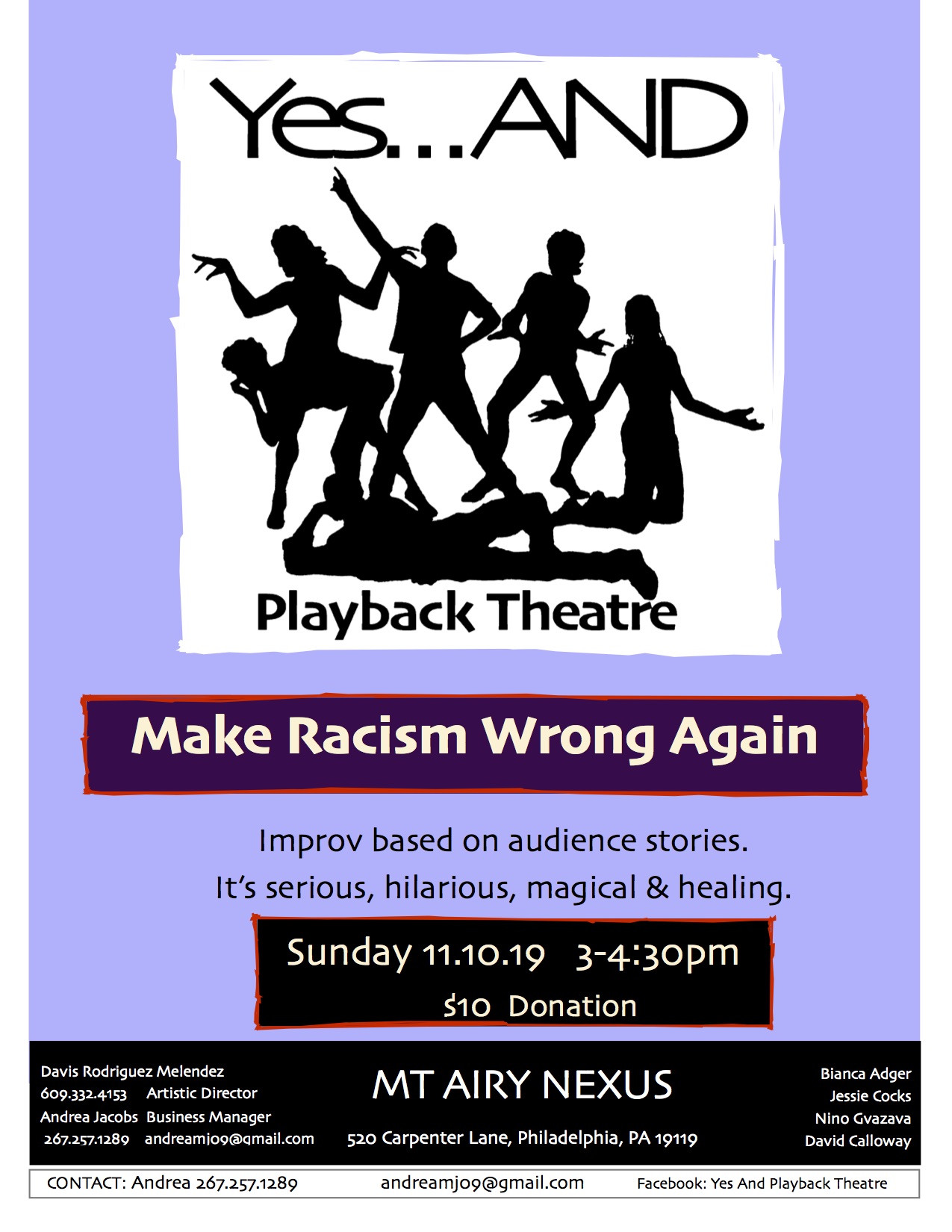 Improv Theatre Show w/ Yes...AND Playback Theatre